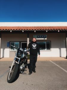 mike and motorcycle